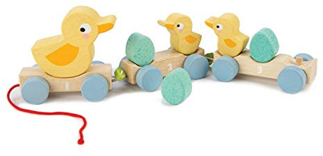 tender leaf toys Holz Nachziehtier Ente