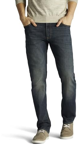 Lee Herren Big & Tall Extreme Motion Straight Taper Jeans, Maverick, 44W / 28L