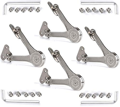 Lot de 4 charnières robustes pour couvercle pliable en QBOSO - Parfait pour armoire, placard, armoire ou boîte à jouets - 27,2 kg/110 degrés