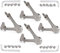 Lot de 4 charnières robustes pour couvercle pliable en QBOSO - Parfait pour armoire, placard, armoire ou boîte à jouets - 27,2 kg/110 degrés