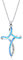 WINNICACA keltisches knoten Halskette Sterling Silber Erstellt Blue Opal Faith Kreuz Anhänger Halskette Muttertag für Frauen Mädchen, graviert Faith Hope Love