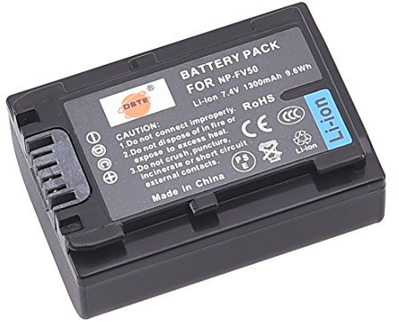 DSTE Ersatz Batterie Li-Ionen-Akku Compatible für NP-FV50 und Sony HDR-CX220, HDR-CX230, HDR-CX290, HDR-CX330, HDR-CX380, HDR-CX430V, HDR-CX900, HDR-CX260V, HDR-CX580V, HDR-CX760V, HDR-PJ200 Kamera