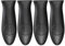 Silicone Hot Handler Holder Cover 4 Pcs Non-Slip Potholder Heat Resistant Pot Handle Sleeve Dishwasher Safe Rubber Grip Handle Cover for Pans, Cast Iron, Griddles, Cookware Black