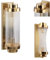 Pevfeciy Applique Murale Doré Lampe Art Deco Applique Murale en cristal Vintage pour Chambre à Coucher Couloir Salon, H-40cm, LED-E14