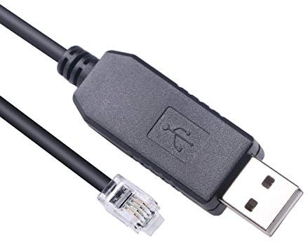 Cable USB para Meade 505 ETX-90 ETX-125 LXD75 LX80 LX90 Control, Meade 497 Autostar y AudioStar Equipados Modelos 254 Upgrade, USB-4P4C RS-232 Conector Serial Cable de 4,9 m (USB-4P4C-16 pies)