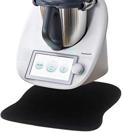 SkingHong Gleitbrett für Thermomix TM6 TM5 TM31 TM Friend - Zubehör Unterlage Anti-Rutsch, Dauerhaft, Schwarz, für Vorwerk Küchenmaschine TM5 TM6