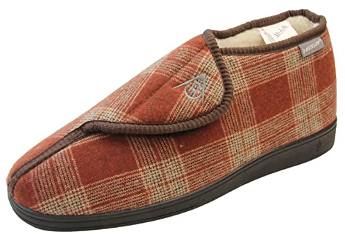 Dunlop Mens Adjustable Touch Fastening Orthopaedic Boot Slippers
