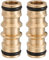 2 Pcs Double Male Hose Connectors, Hose Quick Connector Brass Double Male Hose End Connector Pipe Connectors for Garden Tap