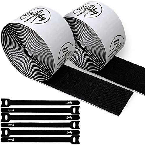 Crosby Pedalboard-Grip-Kit – 3 Meter langes strapazierfähiges Klettband plus 6 wiederverwendbare Kabelbinder für Gitarren-oder Bass-Pedalboard-Montage und Kabelmanagement