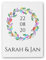 CHRISCK design - Leinwand Gästebuch Hochzeit - Fingerabdruck Blumenkranz - Hochzeitsidee mit Fingerprints - Hochwertiger UV Druck - Wandmontage - für Wohnzimmer, Schlafzimmer, Küche