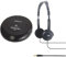 Groov-e GVPS110BK Retro Personal CD Player with 20 Track Programmable Memory, LCD Display, Anti-Skip Protection and Earphones Included - Black & JVC Lightweight Headphones - Black
