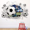 HPNIUB Large 3D Football Wall Sticker, Football Player Wall Decal, Sports Wall Art for Kids Room, Green, Vinyl PVC, Self Adhesive, Wall Sticker