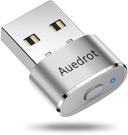 AUEDROT Mouse Jiggler Nicht Nachweisbar USB Mouse Mover mit Schaltertaste, Metall Maus Beweger Automatisch Maus Jiggler, 2 Jiggler-Modi, Treiberfrei, Plug & Play, Hält Computer/Laptop Wach, Silber