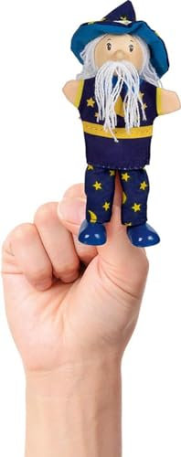 Goki - Fingerpuppe mit Beinen, Zauberer, Mehrfarbig (51526)