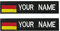 2pcs anpassbarer Name Patches mit Hakenverschluss, Personalisierte taktische Moral bestickte Namen Bänder mit Deutschland Flagge Patch für Hütekappen (A-Black)