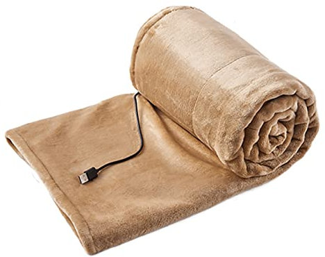 zomebar Heizdecke, verdickte USB-Aufladung, großer Heizbereich, sicher mit festem Saum, Heizdecke für Sofa Gelb