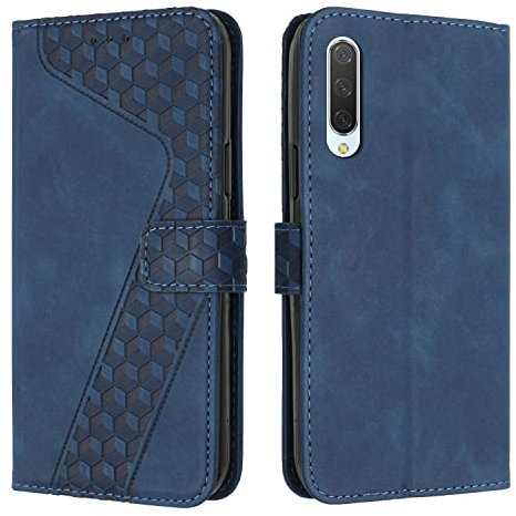 OKZone Coque pour Xiaomi Mi 9 SE, Etui Protection Housse Premium en Cuir PU Portefeuille Étui Téléphone [Fermoir Magnétique] [Fentes pour Cartes] Flip Case pour Xiaomi Mi 9 SE（Bleu