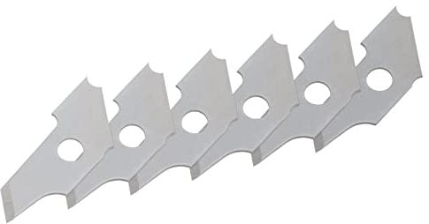 wolfcraft Ersatzklingen, 22 mm I 5893000 I 6 Klingen für Kreisschneider und Lochrandsenker