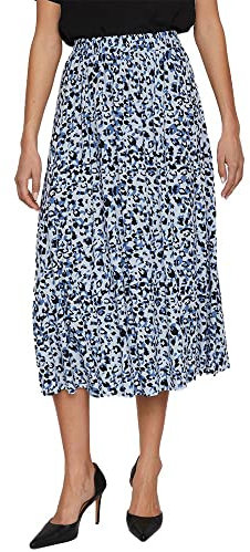 Vila Damen Vipaya Hw Skirt/Su - Noos Rock, Kentucky Blue/AOP:lika, 44 EU