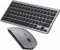 Bluetooth Keyboard & Mouse Combo Slim for iPad, Android, PC, iPhone, Windows 10 11 Wireless Desktop Keyboard and Mouse (iPad iOS 13 and Above) Gray