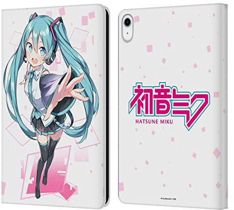 Head Case Designs sous Licence Officielle Hatsune Miku Mignon Graphiques Étui Portefeuille en Cuir Compatible avec Apple iPad 10.9 2022/2025