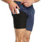 33,000ft Herren 2 in 1 Shorts Sommer Schnelltrocknende Laufshorts mit Taschen Sport Kurze Hosen Fitness Laufhose, Marine Blau M