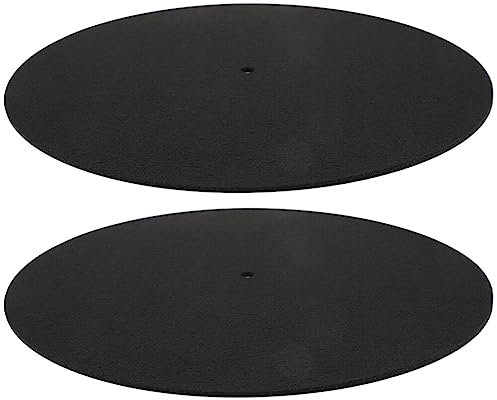 Vinyl Player Mat 2pcs Record Platter Mats Vinyl Record Player Felt Turntable Platter Mat Phonograph Plattenspieler Zubehör für Plattenspieler 25,4 cm Plattenspieler Slipmat