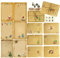 Ccomage 72 Stücke Weihnachts Briefpapier mit Umschlag, 24 Kraftpapier Wichtelbriefpapier 12 Umschlag 12 Retro Schlüssel 24 Aufkleber 20 m Hanfseil für Schönsten Weihnachtsgrüße