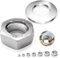 Dadi esagonali M10, in acciaio inox A2 V2A 304, con rondelle, 10 dadi esagonali, DIN 934, autobloccanti (versione standard), per viti, bulloni filettati e barre filettate