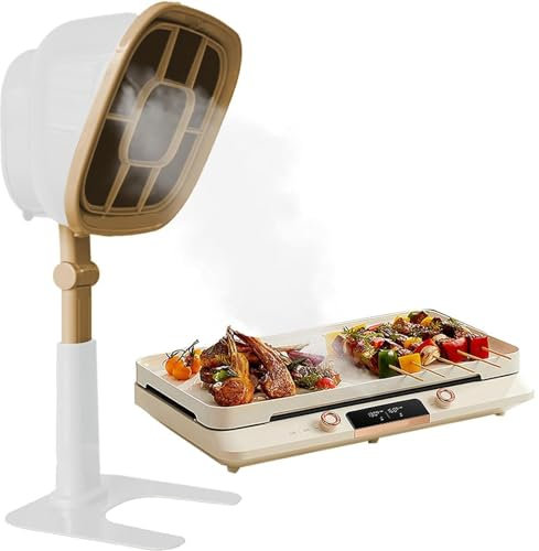 Small Cooker Hood, 3400 RPM Portable Cooker Hood, Desktop Range Hood Mini Table Rangehood With Strong Suction And Low Noise, 6-Segment Height Adjustment, for Indoor BBQ Hot Pot