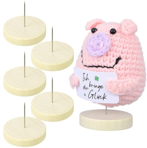 Puppenständer aus Filz mit Holzbasis, Set mit 6 Vorlagen für Puppen aus Filz, ideal für Dekoration und Ausstellung