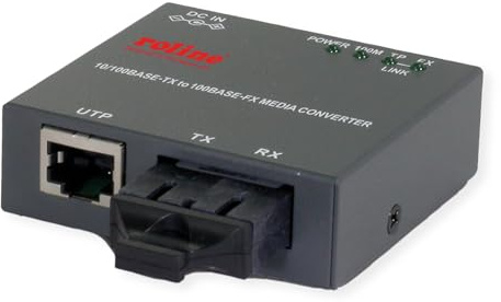 ROLINE Fast Ethernet Kompakt-Konverter, 10/100Base-TX - 100Base-FX (SC)
