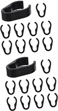 Abaodam 20pcs Mic Cable Clamp Microphone Cable Holder Clips for Mic Stand Pole Cord Clip