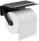 Dailyart Toilettenpapierhalter Ohne Bohren- Selbstklebend Toilettenpapierhalter mit Ablage- Klopapierhalter Wandmontage WC Papier Halterung Toilettenpapierhalter für Küche und Badzimmer Schwarz