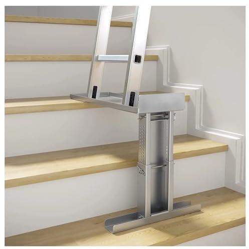 Zeetan Ladder Extender Ladder Stabilizer, Adjustable Height Ladder Leg Leveler Standoff Brackets with Non Slip Pads
