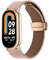 SeNool PU Pelle Cinturino Compatibile con Xiaomi Smart Band 10/9/8, Uomini Donne Morbido Regolabili Magnetici Magnetiche Cinturini per Xiaomi Mi Band 10/9/8 - Rosa