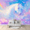 Art Fototapete Langhaariges weißes Pferd 300 x 210 cm Kinderzimmer Vlies Tapete Moderne UV-Beständig Montagefertig Wohnzimmer Esszimmer Wandtapete
