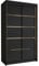 Mirjan24 Kleiderschrank mit Goldverzierung Nurvota IV 100 cm Breit, Garderobenschrank, Schlafzimmerschrank mit Kleiderstange und Einlegeböden für Kleidung (Schwarz)
