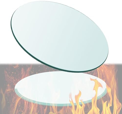 RIFWOVE Cristales for Mesas Redondo, Tapas De Mesa De Vidrio De Bricolaje, Borde Pulido, Diámetro 36cm ~ 100cm, Tablero De Vidrio Redondas, Tablero De Mesa De Cristal Templado Redondo(70CM(28INCH))