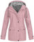 Poncho Pluie Imperméable Femme avec Capuche Coupe Vent Femme Impermeable Pliable Femme Imperméable Long Veste Femme Longue Imperméable Femme avec Capuche Femme Noir Anorak Rose L