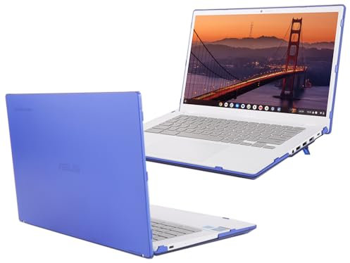 mCover Case ONLY Compatible with 2023~2024 14-inch ASUS Chromebook Plus Enterprise CX34 (CX3402) Series Laptop Computers (NOT Fitting Any Other ASUS Models) - Blue