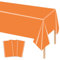 MORAINJAY 3Pcs Orange Table Cloths,137 * 274cm Orange Table Covers, Rectangle Orange Tablecloth,Birthday Party Tablecloth,for Wedding,Baby Shower,Anniversary,Birthday Table Decoration Supplies