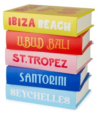 balvi Beistelltisch Paradise Book Stack Mit doppeltem Geheimfach Holz 38 x 33 x 27 cm