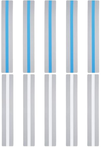 WJRQD 10 Stücke Geführte Lesestreifen Markierungsstreifen, Guided Reading Strips Farbige Leselineale für Legasthenie, Lesehilfe Kinder Lesezeichen für Dyslexie ADHS (Blau, Transparent)