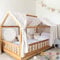 lilimaus Hausbett Himmel mit Gold Applikation [in 12 Farben] Betthimmel Hausbett aus 100% Baumwolle Musselin - Stoffhimmel für Hausbett Deko Mädchen & Jungen - Himmel für Hausbett Kinderbett Vorhang