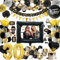 30 Geburtstag Deko Junge Mädchen, 30. Schwarz Gold Geburtstag Luftballons mit Fotorequisiten Happy Birthday Banner, Deko 30. Luftballons, Birthday Party Decorations