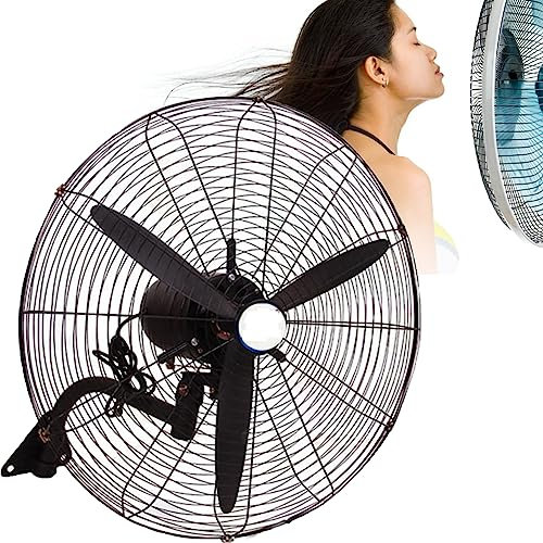 Industrieller Wandventilator, Hochleistungs-Luftventilator, Wandventilator für Zuhause. 3 Luftvolumenmodi, geräuschlose 120°-Oszillation, für Terrassen, Gewächshäuser, Lagerhallen und Geschäfte., 55
