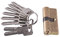 Ymnilian Serrure Porte,Barillet Porte D'entrée 70mm avec 8 clés Thumb Turn Turn Profil Cylindre Loc en Laiton