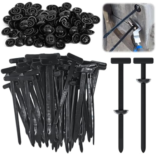 YOUNGSAY 200 PCS Nylon Universal Cable Tie Buckle, 93 x 5 mm Serre Cable en Nylon Autobloquants, Noir Boucle de Serre-Câble Universelle pour Réparation Automobile