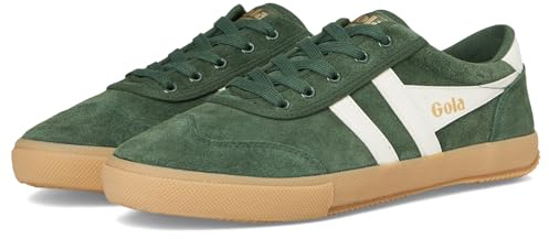 Gola Mens Badminton Suede, Evergreen/Off White/Gum, 7